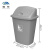 魅祥 户外垃圾桶塑料带盖物业环卫垃圾桶 灰色有盖 30L