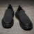 莎莱茜（SALAXI）男鞋夏季透气薄款休闲鞋一脚蹬懒人男士软底黑色镂空轻便鞋子男 黑底黑低帮 39
