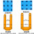 幸蕴 叉车托盘 塑料托盘长方形加厚 九脚吹塑托盘平板垫板栈板 1200*800*140mm