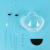 鸣固 硅胶透明口罩 可人脸识别防雾防飞沫四层过滤口罩 T5熔喷滤芯10片 MG-HX-2208