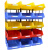 零件盒货架斜口塑料收纳盒螺丝盒加厚分格组合式配件物料盒工具箱 A8蓝色155*107*75MM 可另选红黄