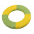 骑先锋游泳圈泡沫救生圈加厚实心EVA材质高浮力泳圈 黄绿中号