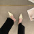 BM INS【3万+人加购】包头半拖鞋女2024年夏季新款外穿时尚感穆勒鞋 米白色 35