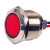 BERM金属指示灯信号灯通用小型防水LED电源指示灯 8mm带线红灯ACDC110-220V