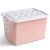 透明收纳箱玩具杂物收纳盒衣服整理盒塑料带轮ZTT-9104  50L 粉红色