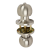 武邦 三杆球锁 卫生间塑钢门锁通用三柱式球锁 铜芯适配门厚30mm-50mm 短款