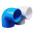 pvc弯头给水管件配件管件国标管材硬塑料管道自来供水管接头 50蓝色弯头