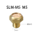 气动元件电磁阀消声器质消音器BSL-M5/01/02/03/04内六角堵头 SLMM5接口M5