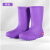 新款雨鞋女士高筒雨靴中筒防滑防水加绒胶鞋套鞋时尚高筒耐磨水鞋 梦幻紫(中筒-26cm左右) 36