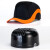 轻便防撞安全帽夏季透气劳动防护布式头盔鸭舌棒球帽定制帽子 8006黑加桔色