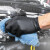 爱马斯(AMMEX)一次性丁腈加厚手套100只/盒小码  耐用型实验室清洁检查防水厨房黑色GPNBC42100