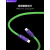 GeekCable极鲨手工制作适用于苹果手机27W充电数据线iPhone8-14硅胶柔软PD快充 绿五金+龙胆紫 1m