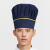厨师帽子男工作帽透气餐厅餐饮厨房女布帽蘑菇帽防尘油烟 小圆帽卡其 带松紧