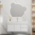 心海伽蓝（SHKL）现代简约一体浴室柜组合卫生间轻奢洗漱台岩石洗脸洗手盆镜柜套装 60白色岩石三代盆+智能方镜