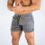 虎犬肌肉男士运动短裤户外跑步裤健身裤速干吸汗三分裤训练裤 浅灰色 S适合100-120斤