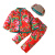 迪士尼（Disney）儿童东北大花布棉袄冬季宝宝套装裤拜年衣服加厚男女童套装 西瓜红 红色男款帽子 80