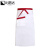比鹤迖 BHD-2895 厨师围裙半截工作围裙 [白色红带]半身 1条