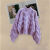 索宛亦慵懒风高领加厚毛衣套装2023秋冬新款女盐系小个子显瘦针织小众款 紫色 S80-95斤