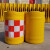 防撞桶圆柱形滚塑防撞桶道路交通塑料隔离墩注水分流桶警示反光桶 滚塑600*800(小盖款）