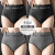 黛安芬（Triumph）品牌专柜高腰内裤女全棉夏季薄款收腹提臀收小肚子大码女士短裤 N组-黑色+黑色+灰色+灰色4条 M80-100斤