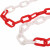 宝卫侠（BAOWEIXIA）PVC红白塑料连接链条交通设施雪糕桶筒反光警示链条1米价长度可定制