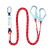 安全带绳子高空作业保险绳五点式双大钩缓冲包安全绳连接绳后背绳 YD-双小钩2米