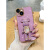 品怡立体暴力熊适用iPhone15手机壳糖果折叠支架14Pro镜头膜保护套13 丁香紫《电镀6D+糖果旋转暴力熊支架》 iPhone6p/6splus