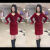 拿棉过年穿的衣服女装网红裙子秋冬女2023新款洋气显瘦百搭气质亮闪包 红色 L 90-105