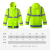 反光雨衣建筑施工保安荧光防水外套环卫保安巡逻防风可印字 205款300D(PU)上衣 XXL码