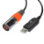 USB转XLR 卡侬头公头 声德音频处理器485通讯线 公头 B 8m