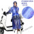 带袖连衣裙雨衣踏板电动车旅游时尚成人徒步有袖步行雨衣雨裙定制定制 紫蓝色(波点) XL