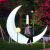 定制发光月亮灯户外景区庭院装饰灯弯月座椅打卡月牙太阳能月球灯 1.7米月亮太阳能款