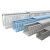PVC配线槽电箱控柜U型走线槽明装工业行线理线塑料阻燃开口线槽 20 20 灰白色(单价是1米价）