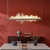 定制简约现代新中式长条形餐厅吊灯中国风禅意冰山茶室书房样板间 8002-150CM