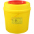 垃圾桶一次性锐器盒废弃针头利器盒医院诊所方形圆形黄色垃圾桶 10L推盖方形【15+1】