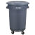 白云大号圆形垃圾桶带盖带轮大容量塑料储水桶餐饮厨房户外商用 宝圆形垃圾桶76L 不带底座