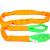 国标工业柔性吊装带双扣环形3/5/10吨起重圆形软吊带吊车吊树吊绳 2吨6米 橘色绿色