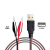 尽能 USB公头转大号鳄鱼夹测试线 USB转红黑电池电源夹子线 0.5米 JN-WOY253