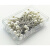柏木格（BAI MU GE）彩色白色塑料盒装100枚珠光针衍纸定位针珠光针针长36mm 彩色
