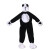 槿茗慷大熊猫套装演出服男女儿童功夫熊猫宝宝卡通动物人偶造型表演服装 黑白 全套 100cm