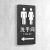 户外竖式洗手间门牌男女卫生间指示牌公共厕所方向指引牌大号带箭头左右方向导视牌温馨提示牌3d立体标志定 金色 洗手间向左 40x25.5cm