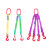 力虎王 柔性吊带吊索具套装起重行车彩色柔性吊装带成套吊具吊环吊钩组合索具 4腿5T×4m 