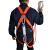 全身五点式安全带高空作业户外保险带电工耐磨缓冲包安全绳双挂钩 单小钩5米