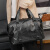 RSUZZ新款韩版男士手提包商务出差单肩斜挎包电脑包旅行包行李包RSU383 黑色