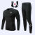 苏炳添同款紧身衣训练服男女跑步运动保暖 ZZ500黑色套装 22码（身高110-120）