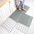新款防滑防油污厨房地垫 PU皮革可擦洗脚垫几何长条地毯 岩绿 45*75cm