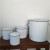 大水桶白色搪瓷桶 耐酸碱 缸水桶 米桶 茶桶实验室化式通用桶 40厘米带铜水笼头水桶