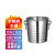 撼顿 不锈钢虎头水桶商用清洗桶清洁水桶【大号冰桶7L+冰夹】ZTT0866