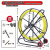 电工穿线神器 管道光缆穿线器穿线机引线器通信穿管器100米穿孔器 12#80米带架子内含钢丝 粗