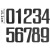 朋侪 不锈钢自粘金属数字铭牌 15.2cm-烤漆黑 数字0